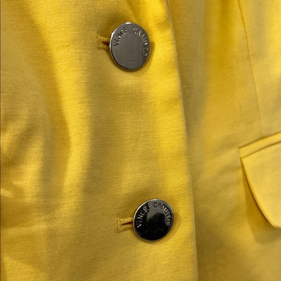 Vince Camuto Vibrant Yellow Blazer with Silver Buttons - Picture 4 of 7